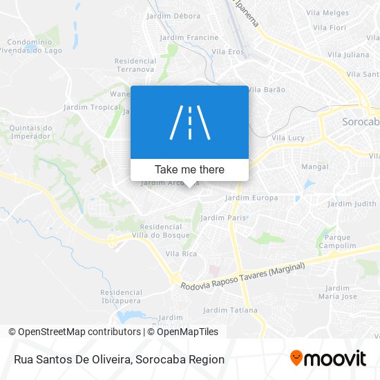 Mapa Rua Santos De Oliveira