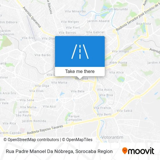 Rua Padre Manoel Da Nóbrega map