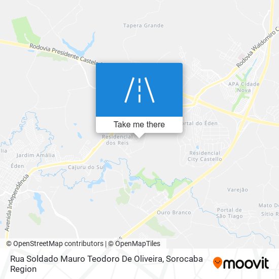 Rua Soldado Mauro Teodoro De Oliveira map