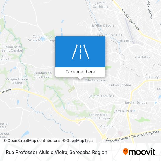 Mapa Rua Professor Aluisio Vieira