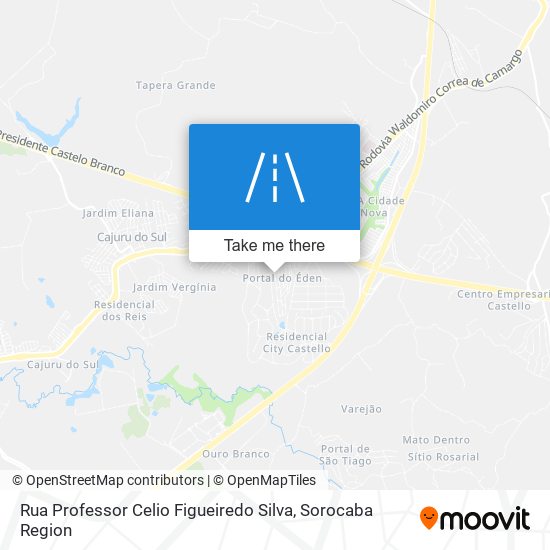 Mapa Rua Professor Celio Figueiredo Silva