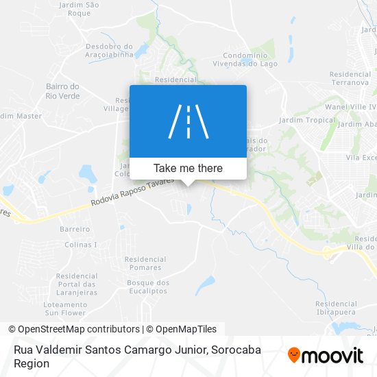 Rua Valdemir Santos Camargo Junior map