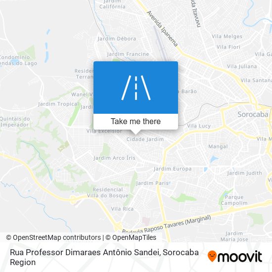 Rua Professor Dimaraes Antônio Sandei map