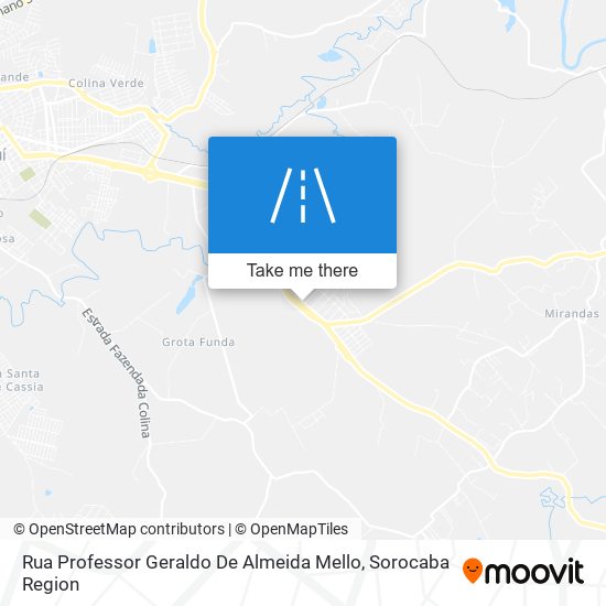 Mapa Rua Professor Geraldo De Almeida Mello