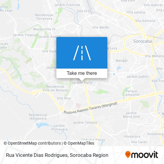 Mapa Rua Vicente Dias Rodrigues