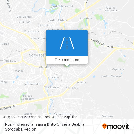 Mapa Rua Professora Isaura Brito Oliveira Seabra