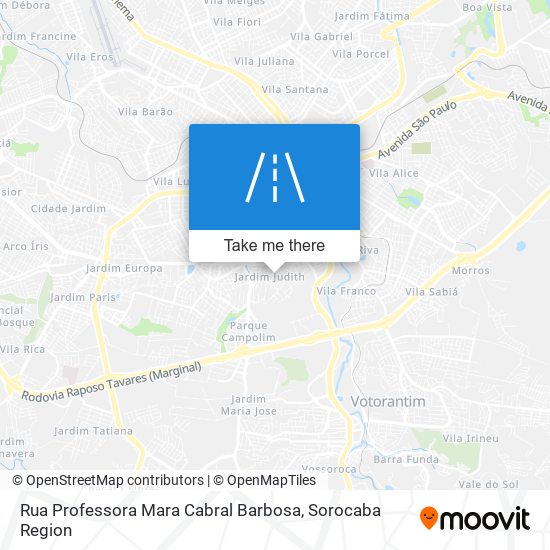 Rua Professora Mara Cabral Barbosa map