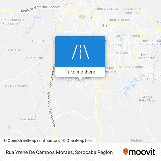 Mapa Rua Yrene De Campos Moraes