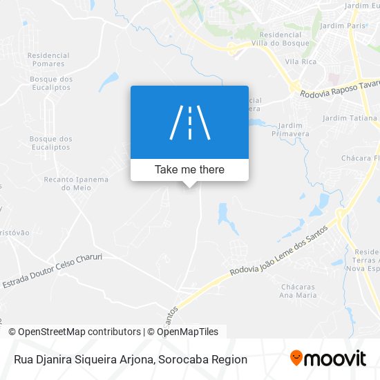 Mapa Rua Djanira Siqueira Arjona