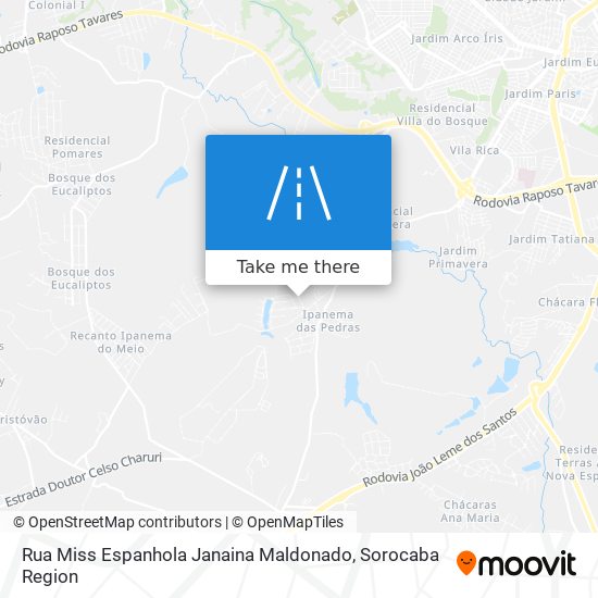 Mapa Rua Miss Espanhola Janaina Maldonado