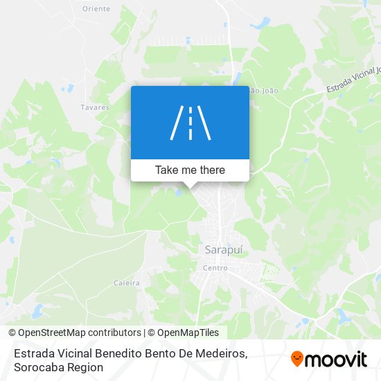 Mapa Estrada Vicinal Benedito Bento De Medeiros