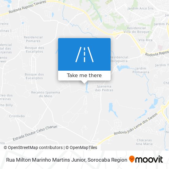 Mapa Rua Milton Marinho Martins Junior