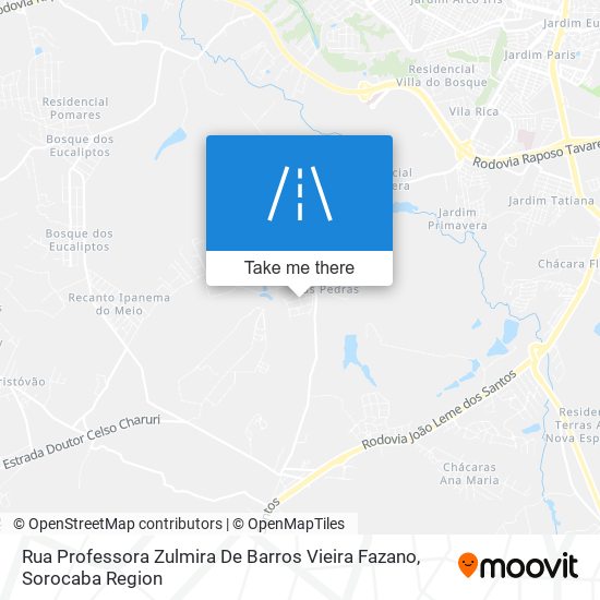 Rua Professora Zulmira De Barros Vieira Fazano map