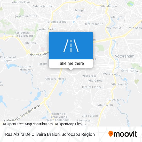 Mapa Rua Alzira De Oliveira Braion