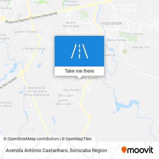 Avenida Antônio Castanharo map