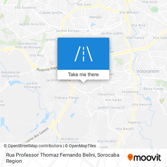 Rua Professor Thomaz Fernando Belini map