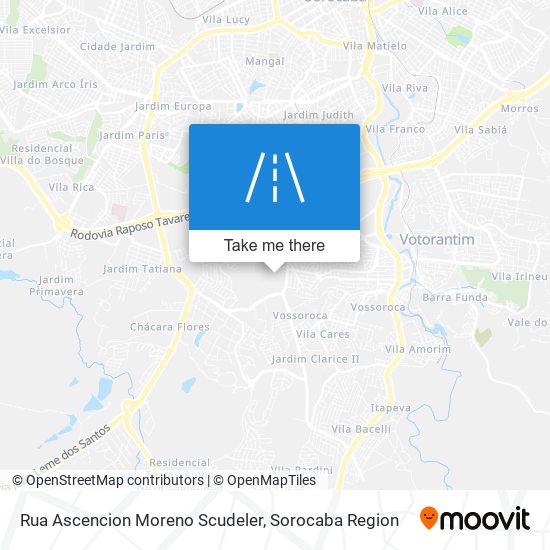 Mapa Rua Ascencion Moreno Scudeler