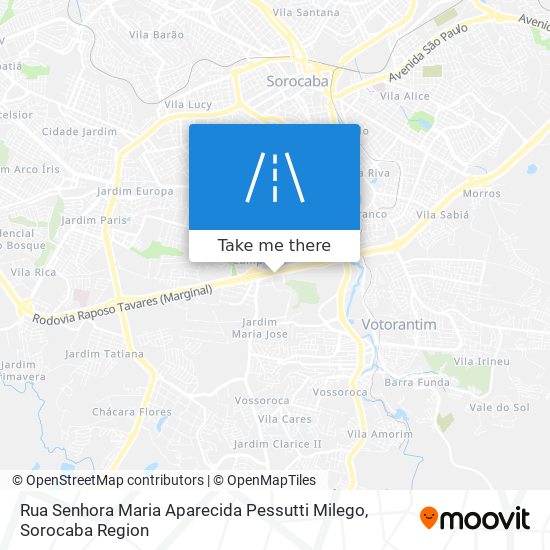 Rua Senhora Maria Aparecida Pessutti Milego map