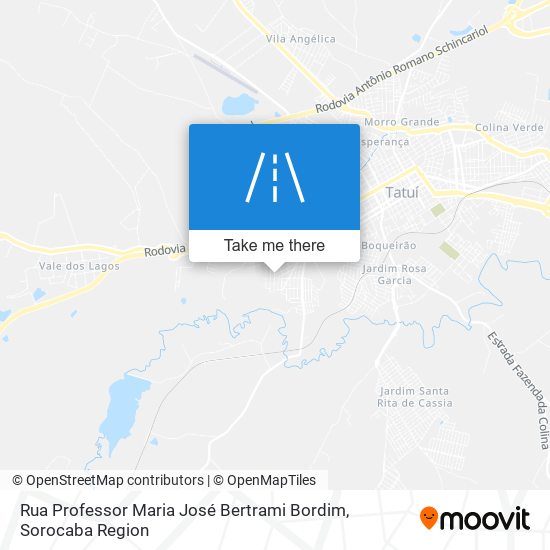 Mapa Rua Professor Maria José Bertrami Bordim