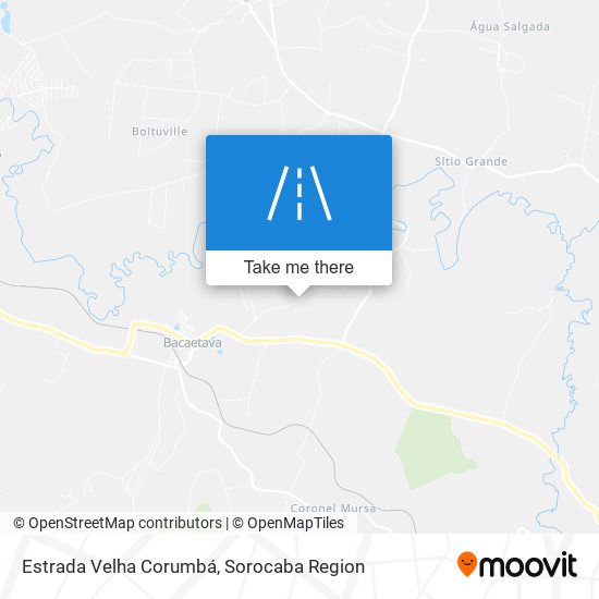 Estrada Velha Corumbá map