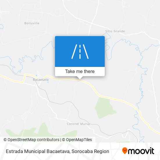 Mapa Estrada Municipal Bacaetava