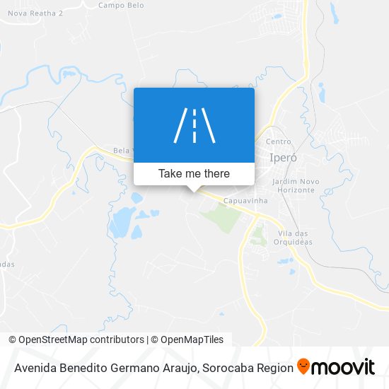 Mapa Avenida Benedito Germano Araujo