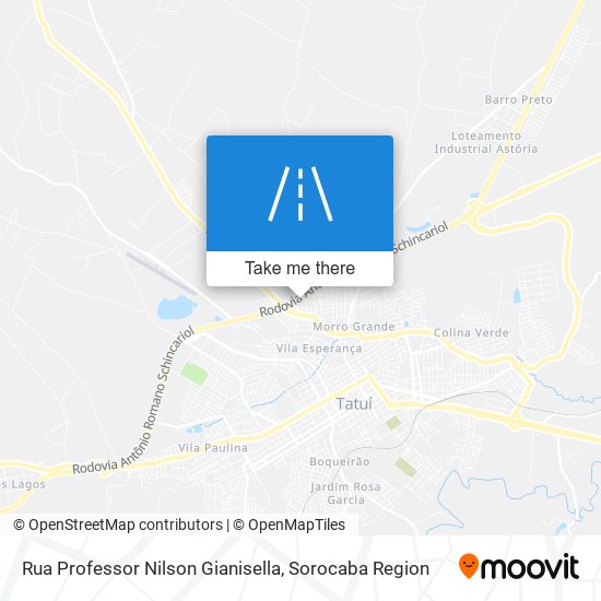 Mapa Rua Professor Nilson Gianisella