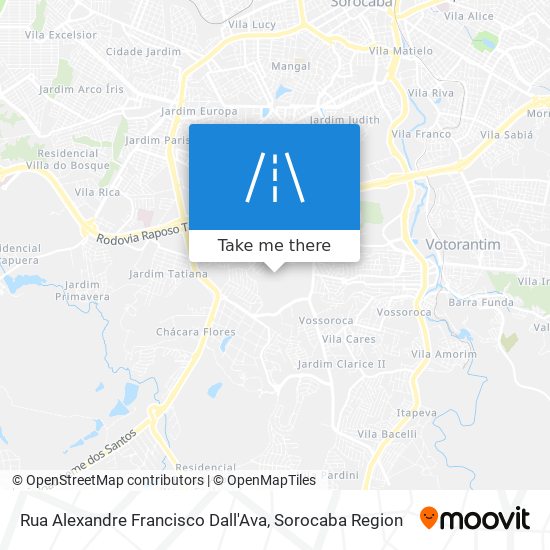 Mapa Rua Alexandre Francisco Dall'Ava