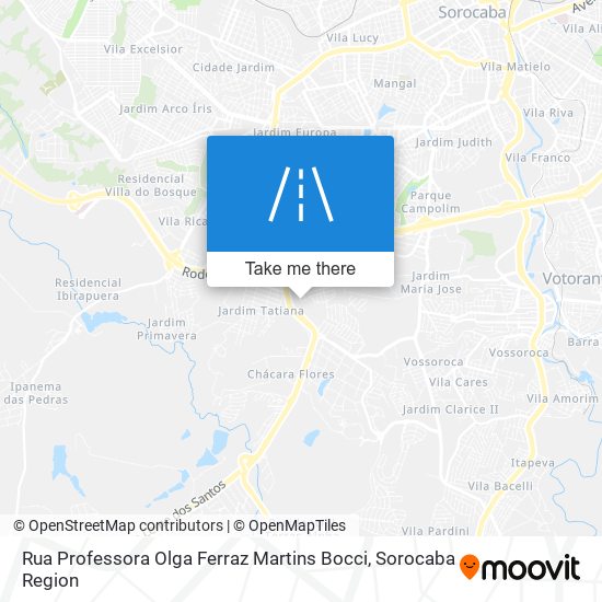 Rua Professora Olga Ferraz Martins Bocci map