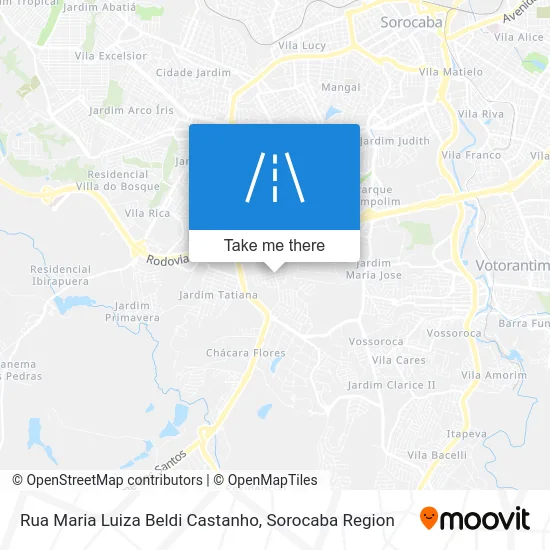 Rua Maria Luiza Beldi Castanho map