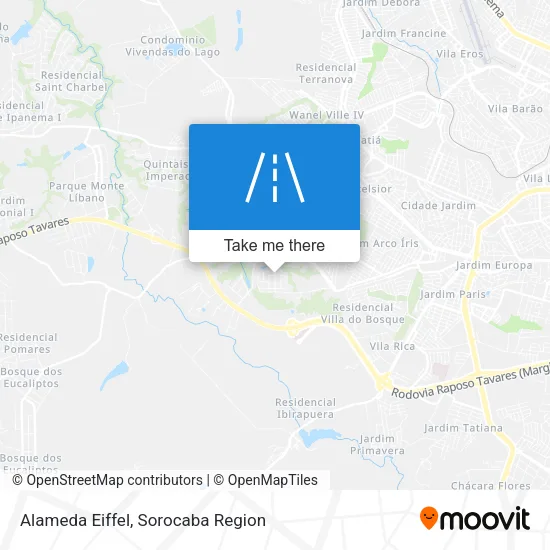 Alameda Eiffel map