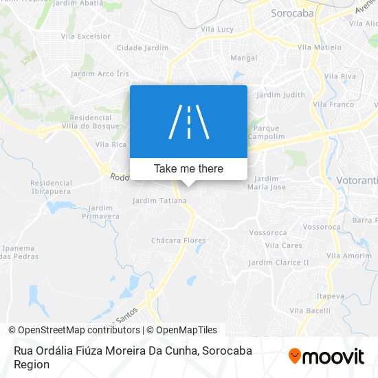 Rua Ordália Fiúza Moreira Da Cunha map