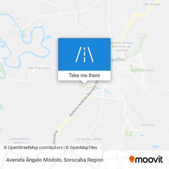 Mapa Avenida Ângelo Módolo
