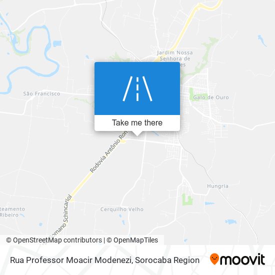 Rua Professor Moacir Modenezi map