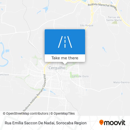 Mapa Rua Emília Saccon De Nadai