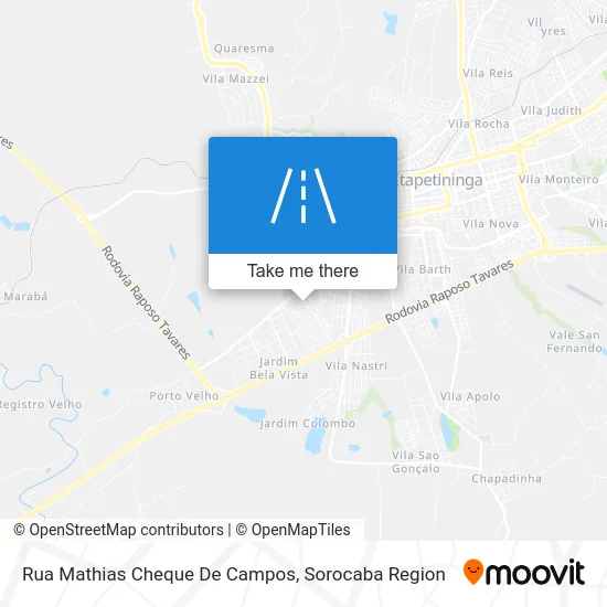 Rua Mathias Cheque De Campos map