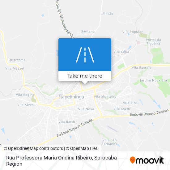 Rua Professora Maria Ondina Ribeiro map