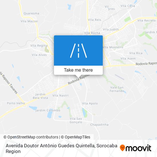 Mapa Avenida Doutor Antônio Guedes Quintella