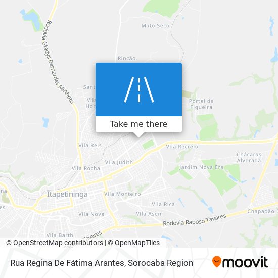 Rua Regina De Fátima Arantes map
