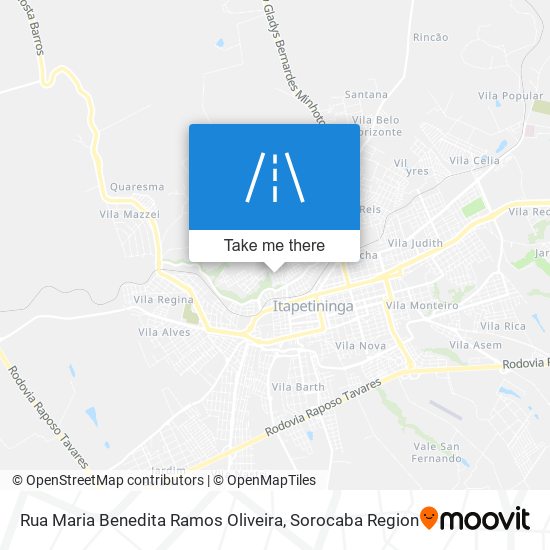 Mapa Rua Maria Benedita Ramos Oliveira