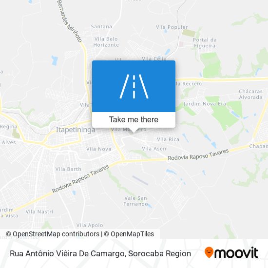 Rua Antônio Viêira De Camargo map