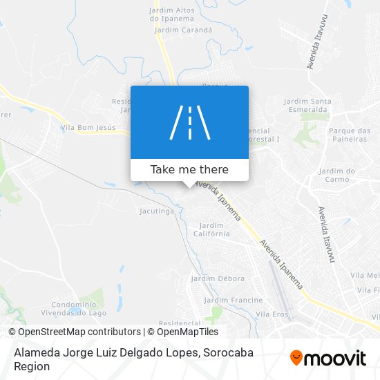 Mapa Alameda Jorge Luiz Delgado Lopes