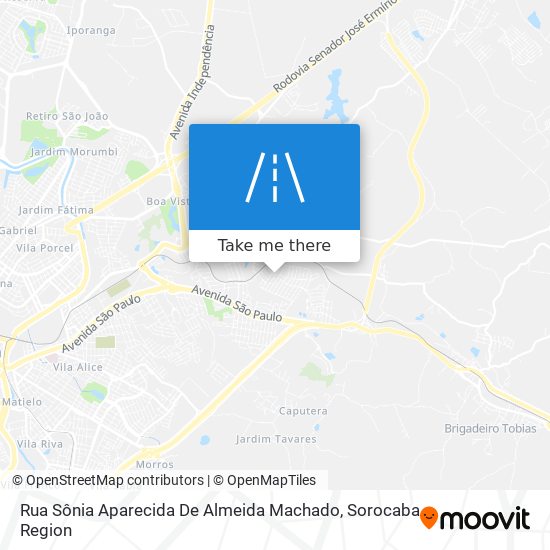 Mapa Rua Sônia Aparecida De Almeida Machado