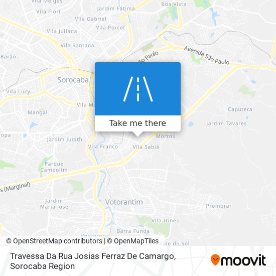 Mapa Travessa Da Rua Josias Ferraz De Camargo