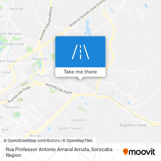 Mapa Rua Professor Antonio Amaral Arruda