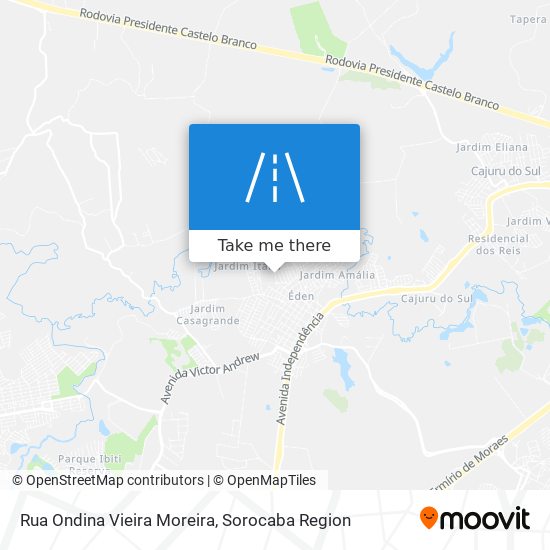 Mapa Rua Ondina Vieira Moreira