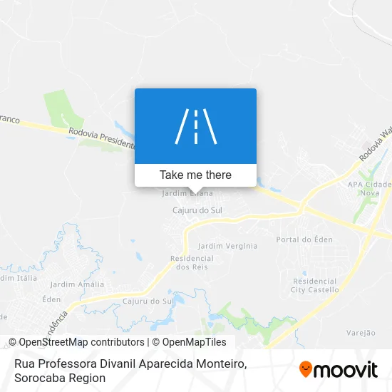 Rua Professora Divanil Aparecida Monteiro map