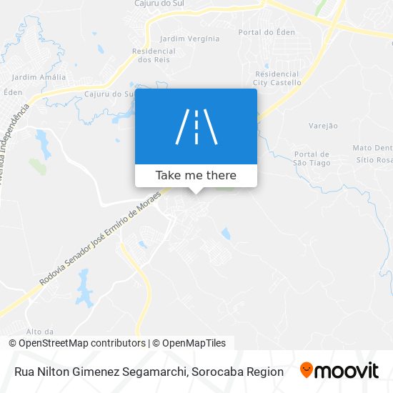 Mapa Rua Nilton Gimenez Segamarchi