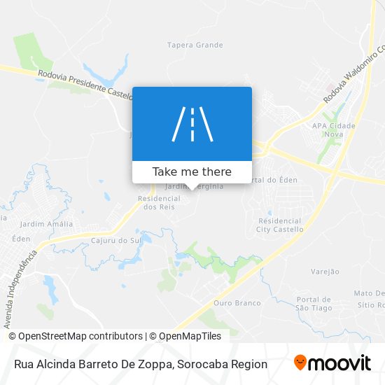 Rua Alcinda Barreto De Zoppa map