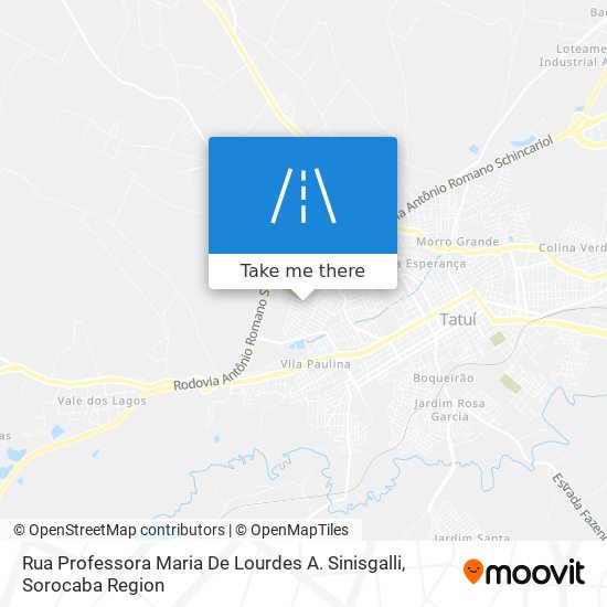 Rua Professora Maria De Lourdes A. Sinisgalli map